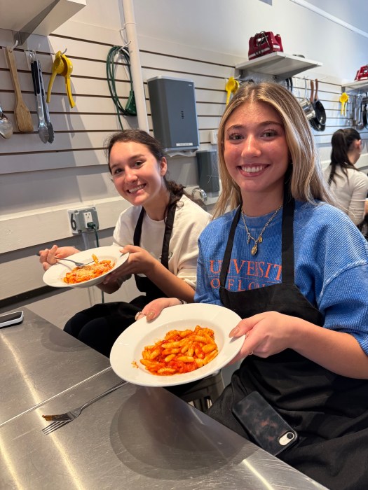 Manhasset Italian students at The Cooking Lab