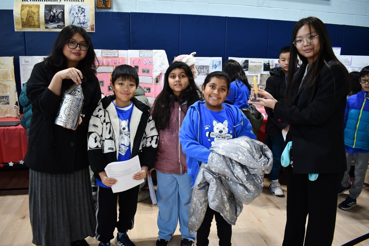 Students from Herricks High School and Herricks Middle School collaborated to create the Long Island Revolutionary Museum, an interactive learning experience for fourth grade students from the district’s Searingtown, Denton and Center Street elementary schools.