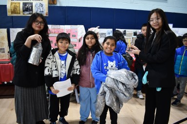 Students from Herricks High School and Herricks Middle School collaborated to create the Long Island Revolutionary Museum, an interactive learning experience for fourth grade students from the district’s Searingtown, Denton and Center Street elementary schools.