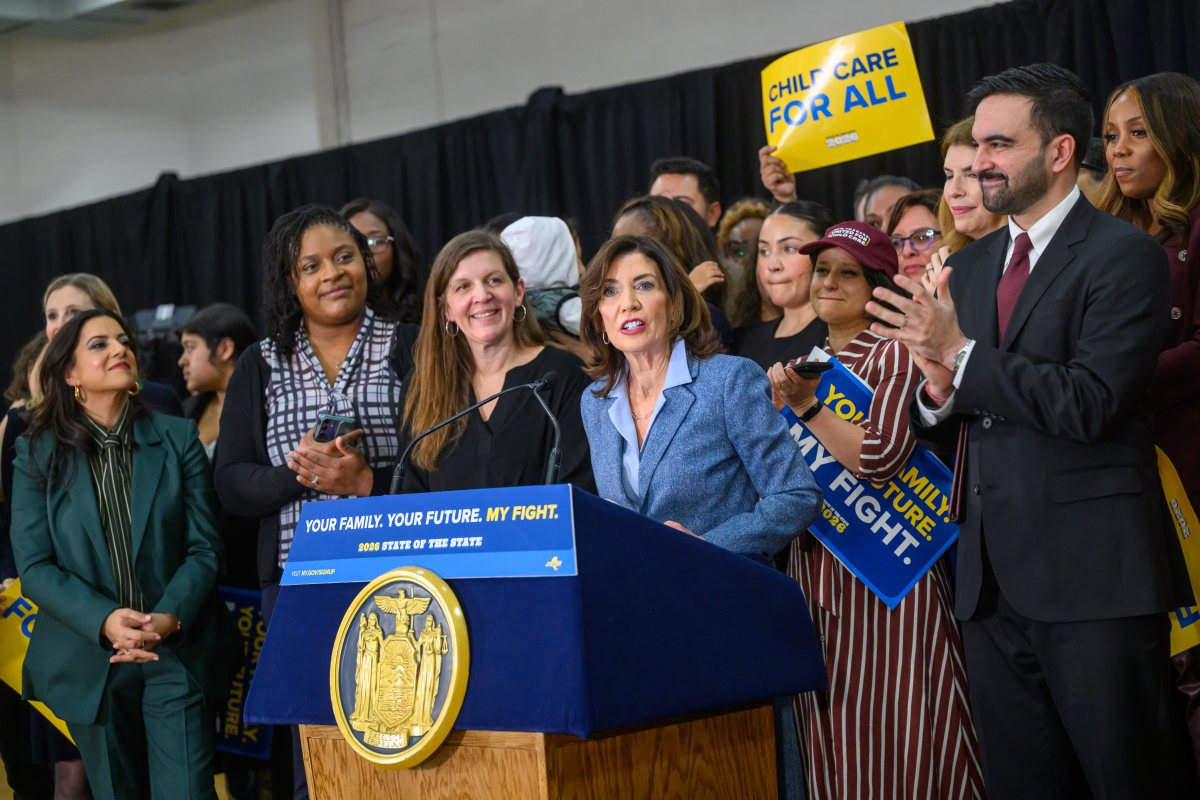 Gov. Kathy Hochul announced plans to support universal child care on a state level amid the Trump administration's freeze of federal child care.