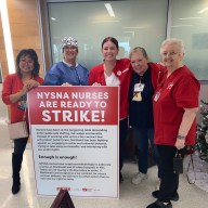 Nurses represented by NYSNA are preparing to strike Jan. 12 if a contract is not agreed to.