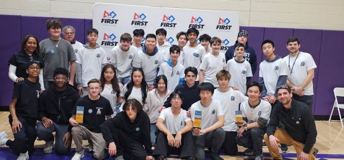 East Williston's robotics team earned high honors with robotics victory.