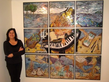 Long Island-based artist Betsy Schreiber's work is on display at the Sid Jacobson JCC.