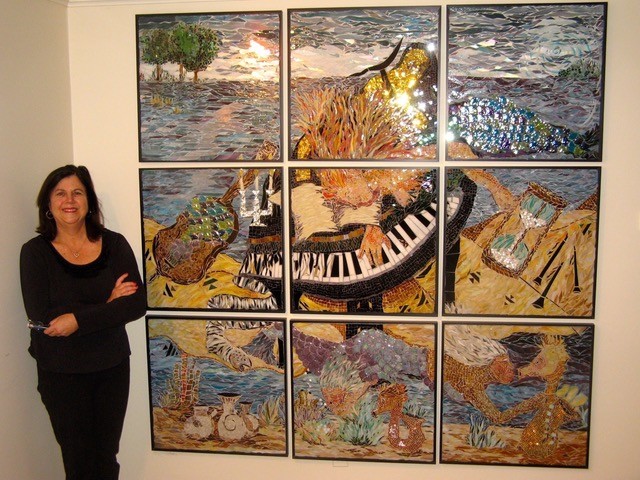 Long Island-based artist Betsy Schreiber's work is on display at the Sid Jacobson JCC.