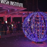 The ball was lowered as patients counted in the New Year at the Sea of Lights party.