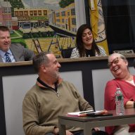 The meeting contained updates from village officials (L. to R.) Christopher Devane, mayor; Igor Sikiric, superintendent of public works; Madhvi Nijjar, deputy mayor; and Rebecca Sheehan, village clerk-treasurer.
