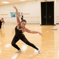 Student Lila Salhuana, from Wantagh in rehearsal for this year's dance festival.