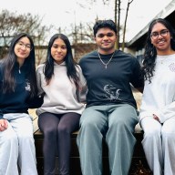 Four Herricks High School seniors, (L. to R.) Emma Su, Abigail Thomas, Eli Jacob and Aarthi Palaniappan, have been named 2026 Regeneron Science Talent Search Scholars.