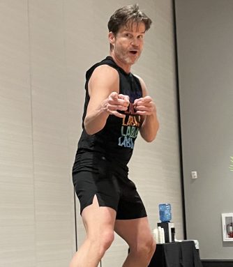 Three-time world champion ballroom dancer Louis Van Amstel led a LaBlast Fitness session at the Mid Island Y JCC in Plainview.