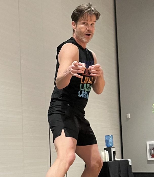 Three-time world champion ballroom dancer Louis Van Amstel led a LaBlast Fitness session at the Mid Island Y JCC in Plainview.