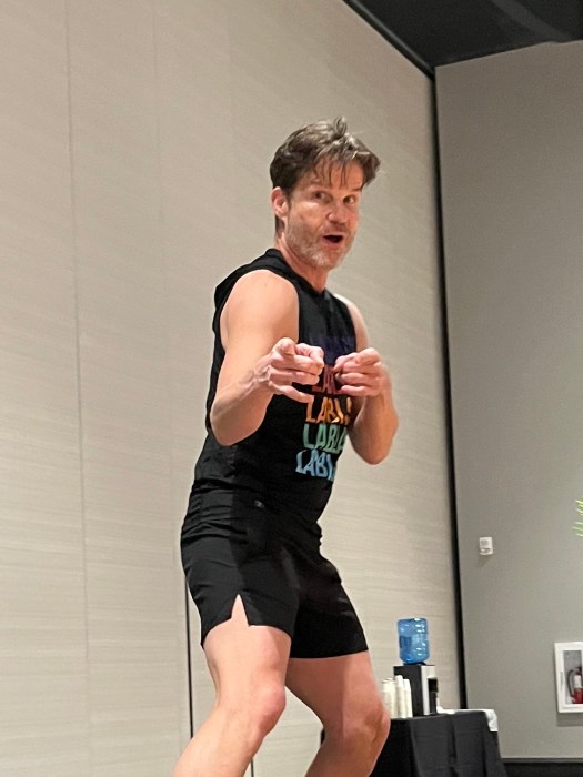 Three-time world champion ballroom dancer Louis Van Amstel led a LaBlast Fitness session at the Mid Island Y JCC in Plainview.