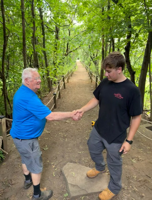 Lucatorto's project involved working with Floral Park's Centennial Gardens.