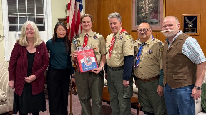 Miles Lucatorto achieved Eagle Scout after 13 years as a scout.