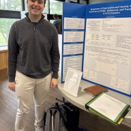 Paul D. Schreiber High School 2026 Top 300 Regeneron Scholar Benjamin Moses with his project.