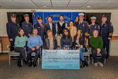 The Port Washington Fire Department received a grant from the Peter & Jeri Dejana Foundation for a new training center.