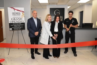 Image 1 Image 1 (Cover Pic) Ribbon Cutting with George Lopez, PA, Dr. Eve Lupenko, Dr. Stephanie Cooper & Dr. Jason Weissler (Photo by Ed Shin)