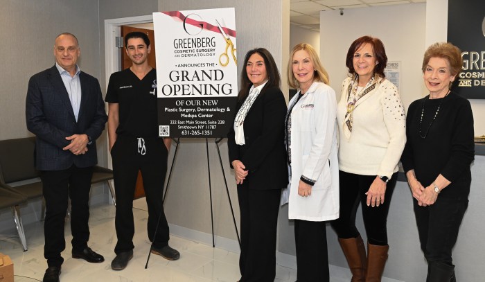 Image 2 George Lopez PA Dr. Jason Weissler Dr. Stephanie Cooper Dr. Eve Lupenko Maxine Mayreis Barbara Franco Executive Director of the Smithtown Chamber of Commerce
