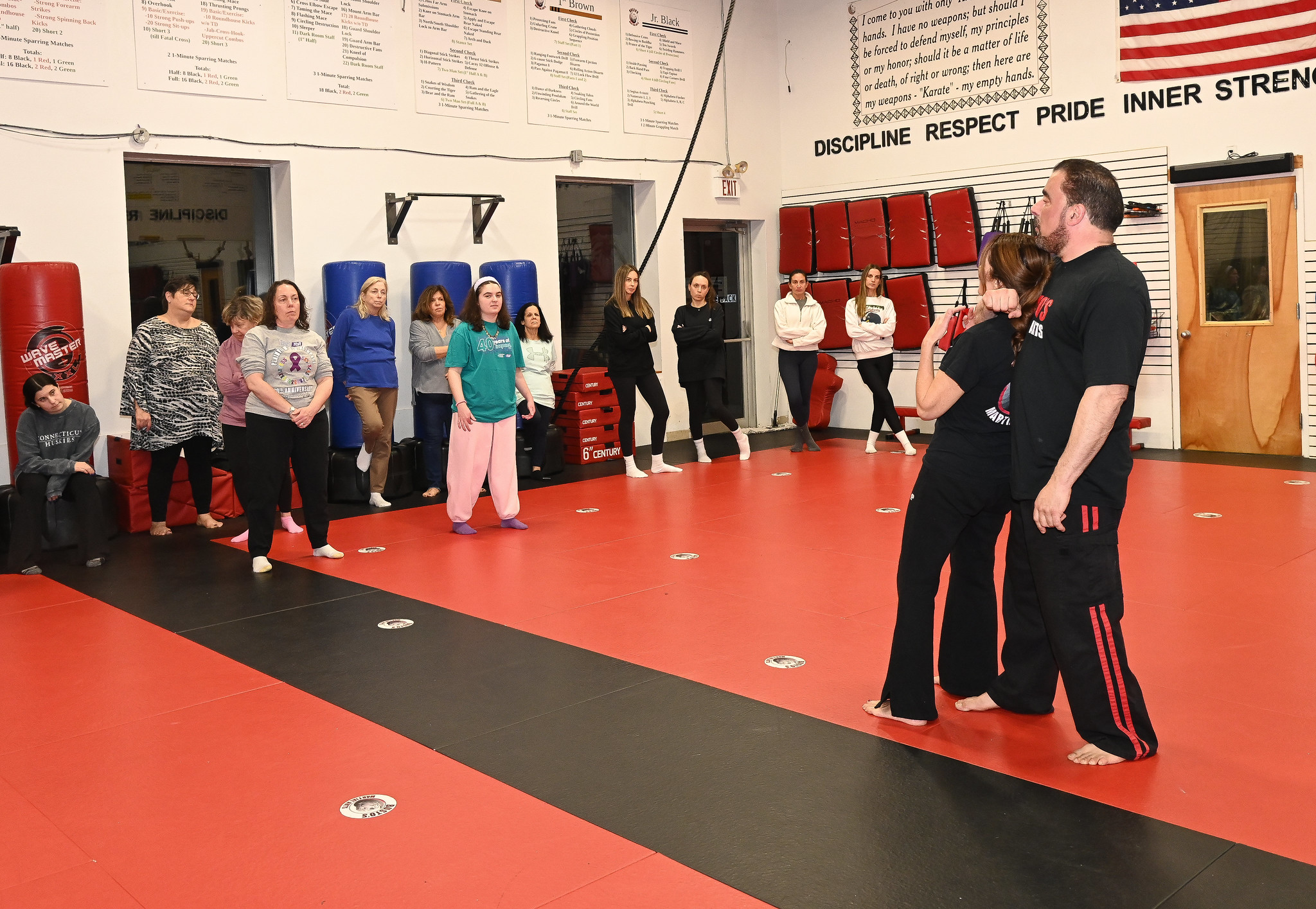 Bustos Martial Arts teamed up with Plainview Old Bethpage Relay For Life and hosted a women's self-defense night.