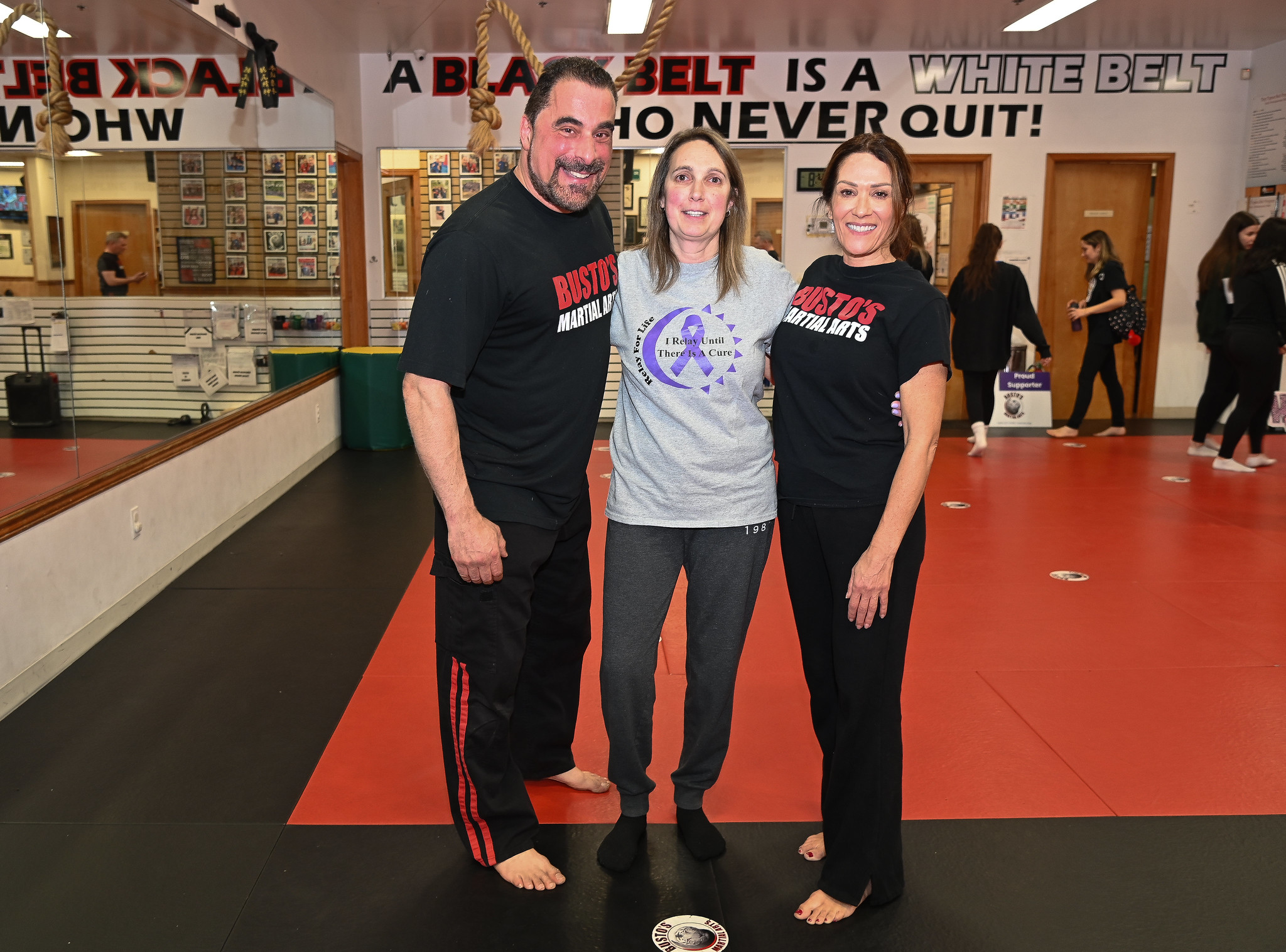 Bustos Martial Arts teamed up with Plainview Old Bethpage Relay For Life and hosted a women's self-defense night.