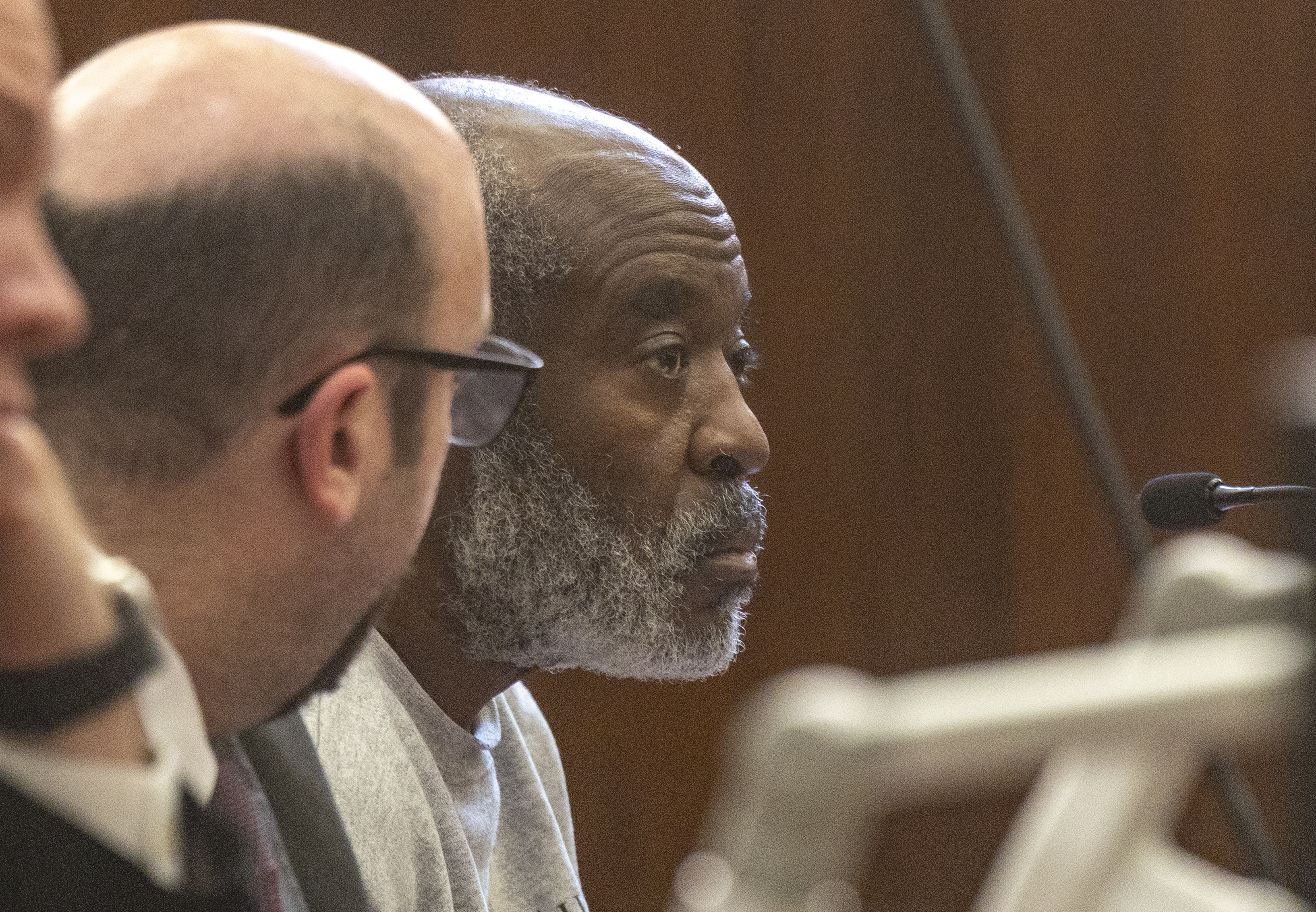 Andrew Dykes, suspect in the 1997 death of Tanya Denise Jackson, known for many years as Peaches, appears in Nassau County courthouse before Judge Tammy Robbins on Friday, Jan.15, 2026 in Mineola.