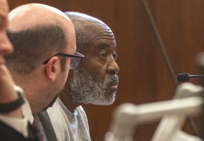 Andrew Dykes, suspect in the 1997 death of Tanya Denise Jackson, known for many years as Peaches, appears in Nassau County courthouse before Judge Tammy Robbins on Friday, Jan.15, 2026 in Mineola.