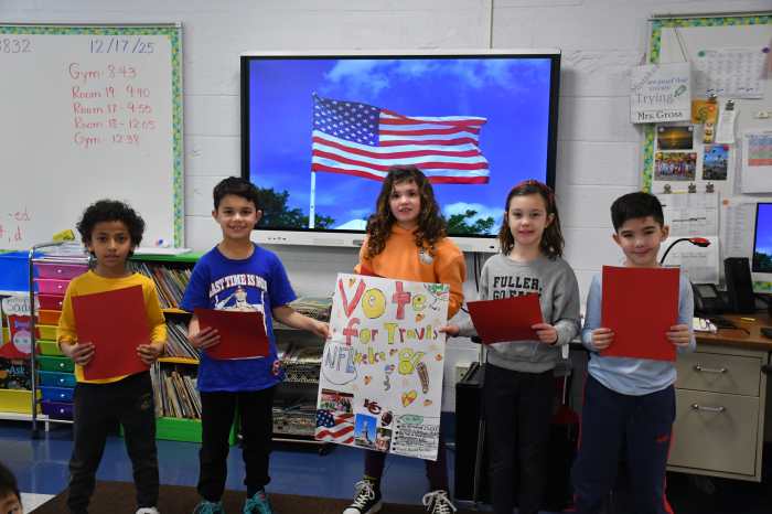 Second graders are finishing their project-based learning unit on civic responsibility.