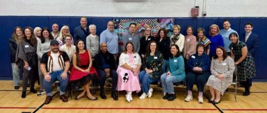 The Port Washington Children's Center celebrated the 50th day of school with a 1950s themed day.
