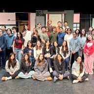 Theatre South students getting ready to perform Clue: On Stage