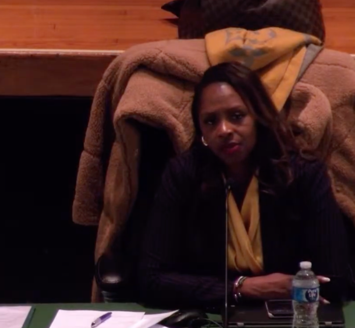 Westbury School District Superintendent Tahira DuPree Chase and other officials praised donation efforts from the holiday season at its board of education meeting.