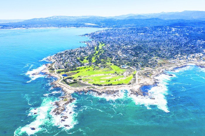 The cold nutrient filled waters of the Pacific Ocean wash against the rocky coastline of Monterey California Getty Images