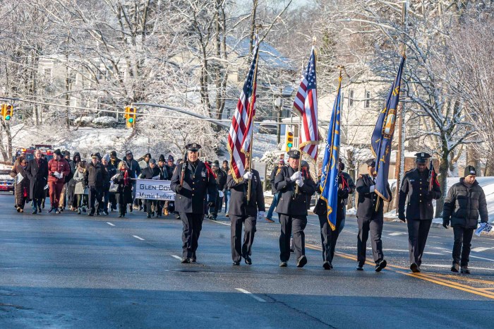 The community participated in a symbolic march to commemorate the day.