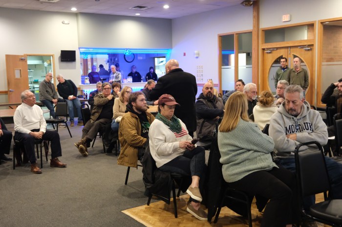 Dozens of people attended the gathering in Glen Head.