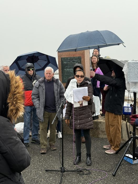 State Assembly Member Charles Lavine was in attendance of the rally, where organizers spoke about change.