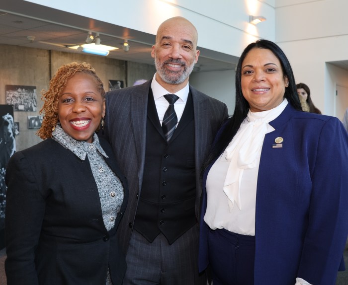 Legislators Viviana L. Russell, Scott M. Davis and Cynthia Nuñez.