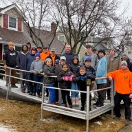 Fight for Firefighters Foundation and volunteers from the Pequa Ballers helped build a Nassau County police officer a ramp for his home in Seaford.