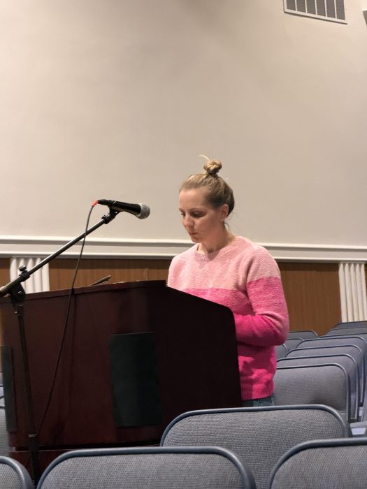 Kara Miller spoke during public comment.