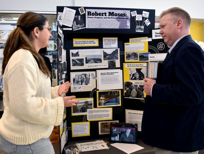 North Shore students had to present their research to judges, teachers and administrators. 