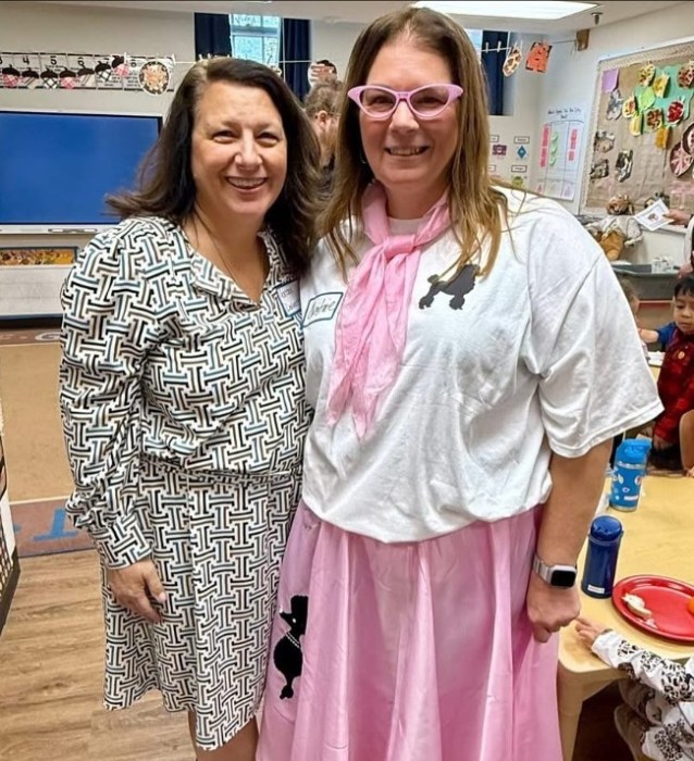 North Hempstead Town Council Member Mariann Dalimonte and Port Washington Children's Center Executive Director Christine Paige.