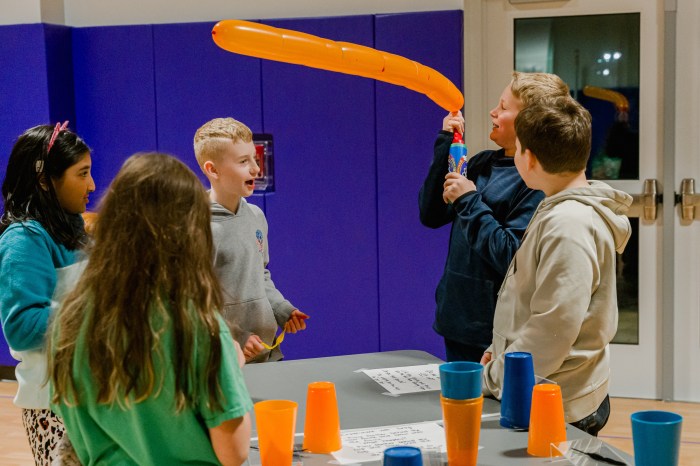 The cafeteria became an engineering laboratory.