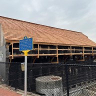 The Roslyn Grist Mill had sample siding installed, moving forward with its restoration.