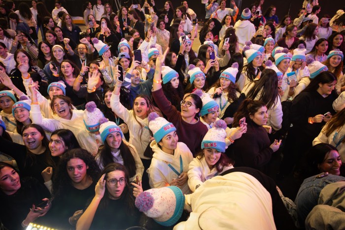 Teens gathered close to the stage for the final celebration.