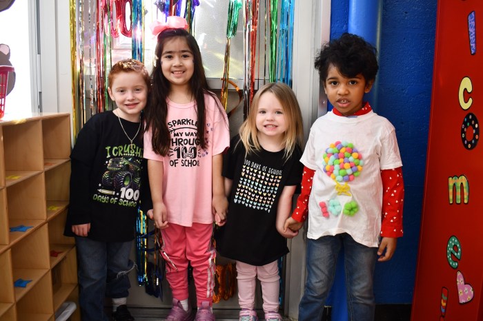 Young learners celebrated 100 days into the school year.