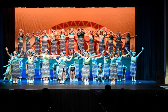 Students joined in song and dance for the performance.