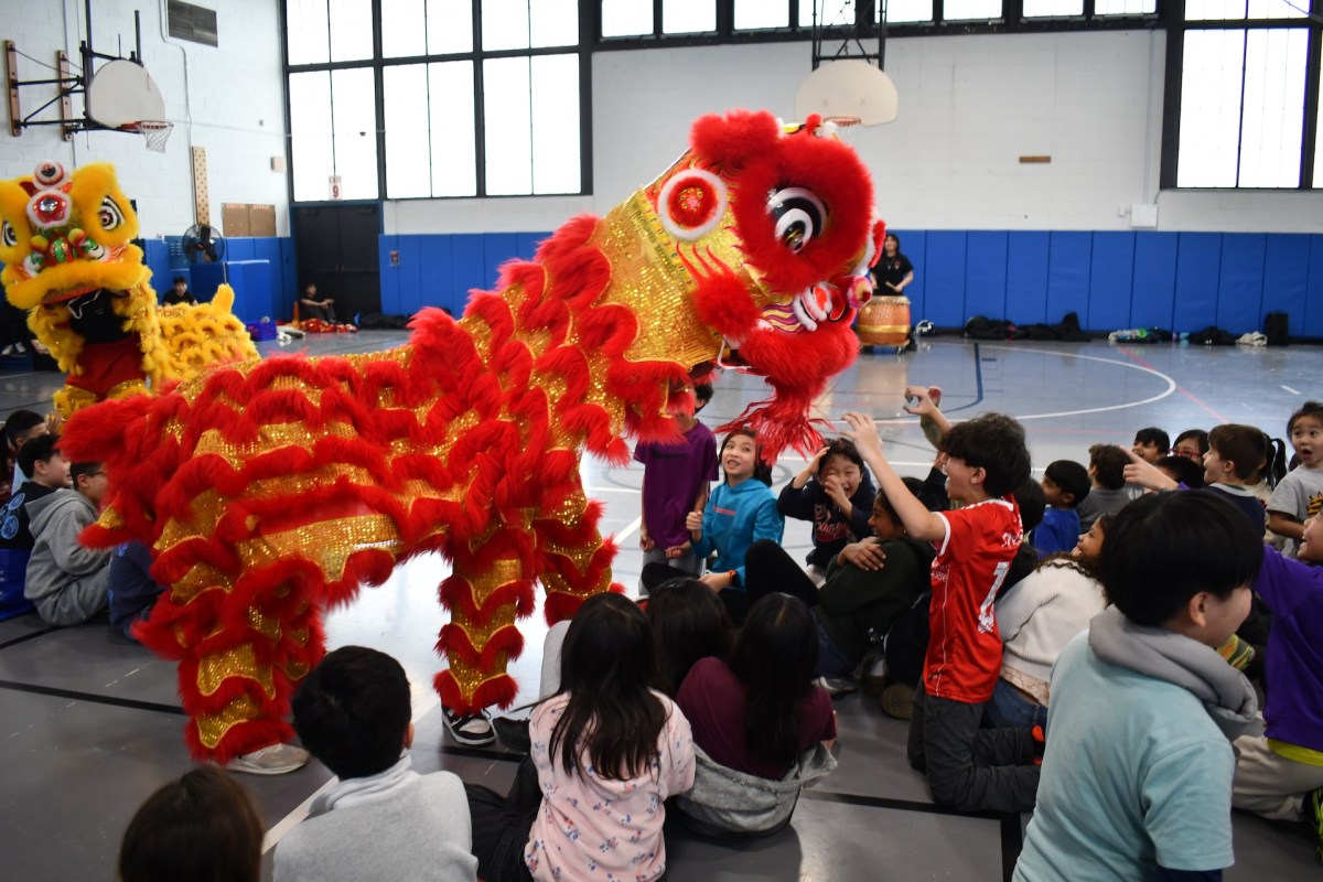 Performers shared a Lunar New Year celebration with Herricks students.