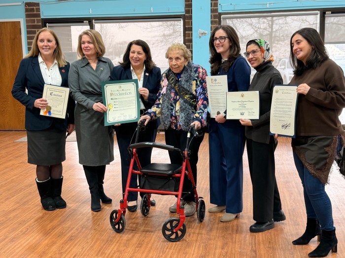 Caraccio was presented with proclamations from multiple offices. 