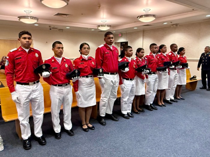 Ten junior firefighters from Panama were honored by village officials at their recent board meeting.