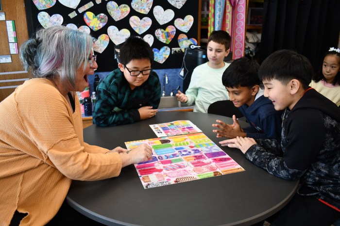 Students collaborated on Global Play Day.