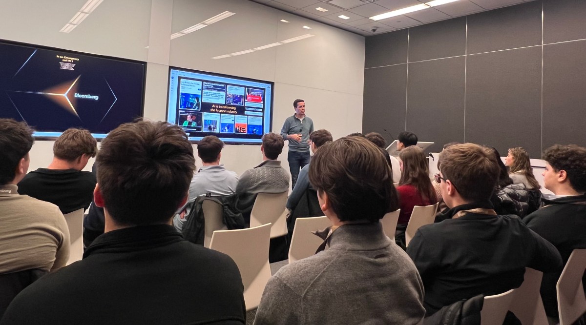 Roslyn High School students went on a field trip to Bloomberg’s headquarters on Wall Street.