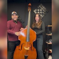 Whitney Kat Salinas Arenas, who plays double bass for music star Yandel, says Kolstein Music and its owner Manny Alvarez have been important to her music career.