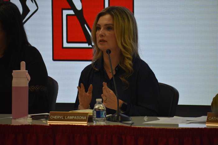 Cheryl Lampasona, president of the school board, said that the search for a new superintendent will not be rushed.